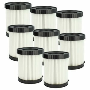 8 Filtros de Cartucho Substituem Bosch 1 600 A01 1RT, 2 608 000 663 para Aspiradores Bosch/Fein, Branco vhbw