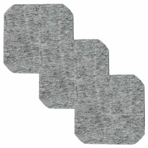 Pack 3x Filtro de Carvão Ativado para Fritura Moulinex e Tefal - 12 x 12 x 0.8 cm