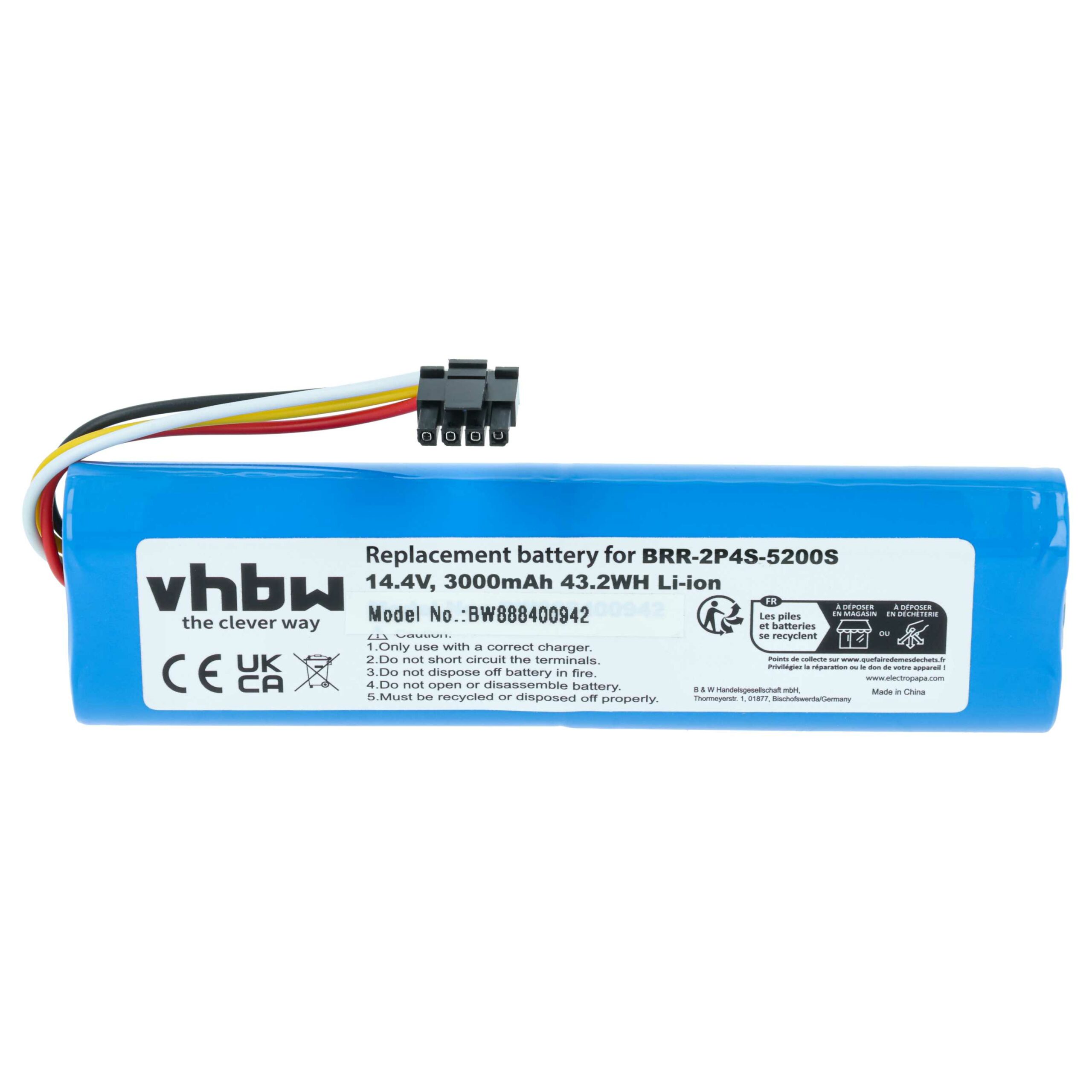 Bateria vhbw compatível com Dreame, Xiaomi, Xiaowa Mi Robot - 3000mAh, 14.4V, Li-Ion - Image 3