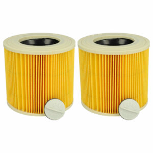 2x Filtro de Cartucho de Substituição vhbw para Kärcher 2.863-303.0, 6.414-547.0 e PowerPlus, Amarelo