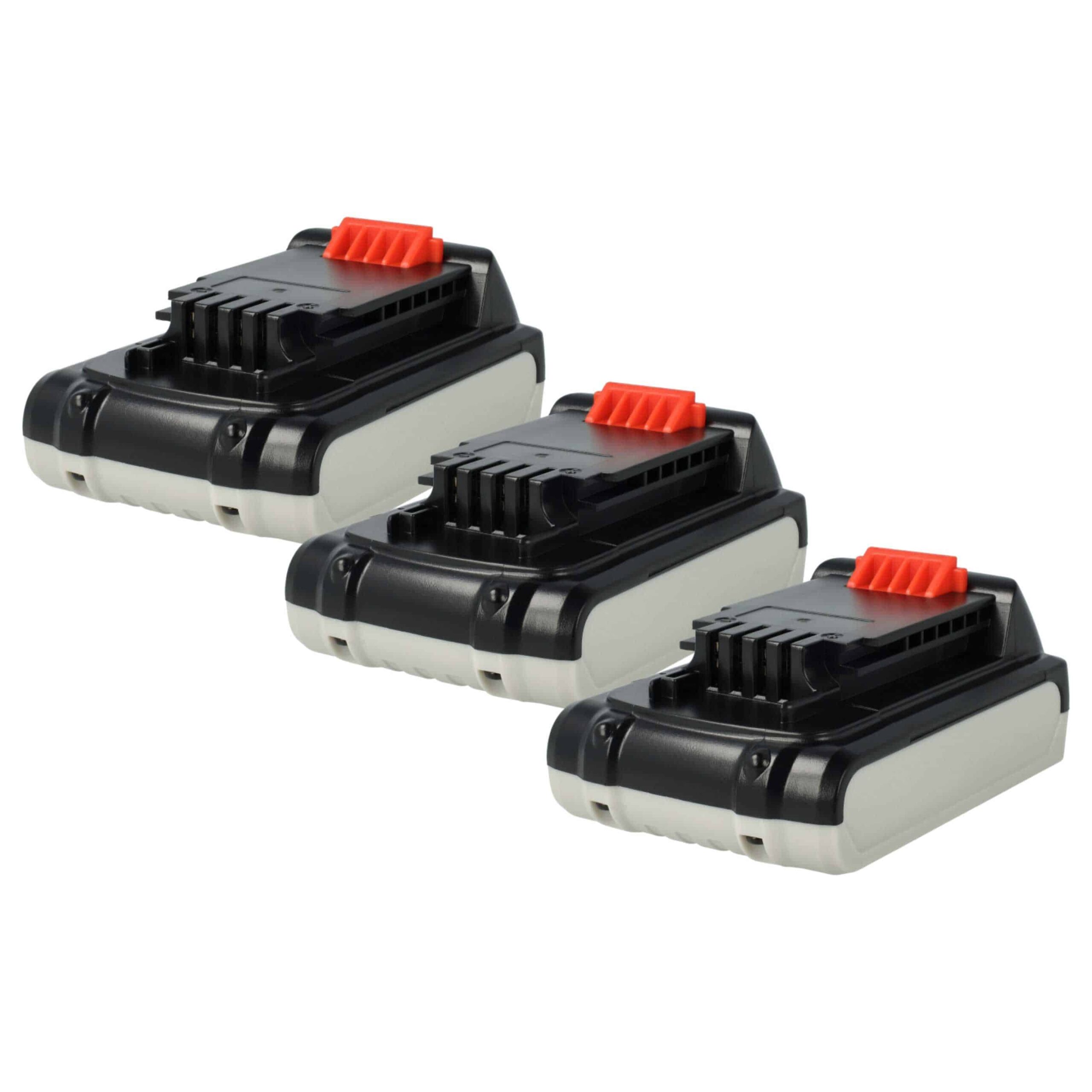 Bateria vhbw 18V 2000 mAh Li-Ion para Black & Decker LB018-OPE (Pack 3x)