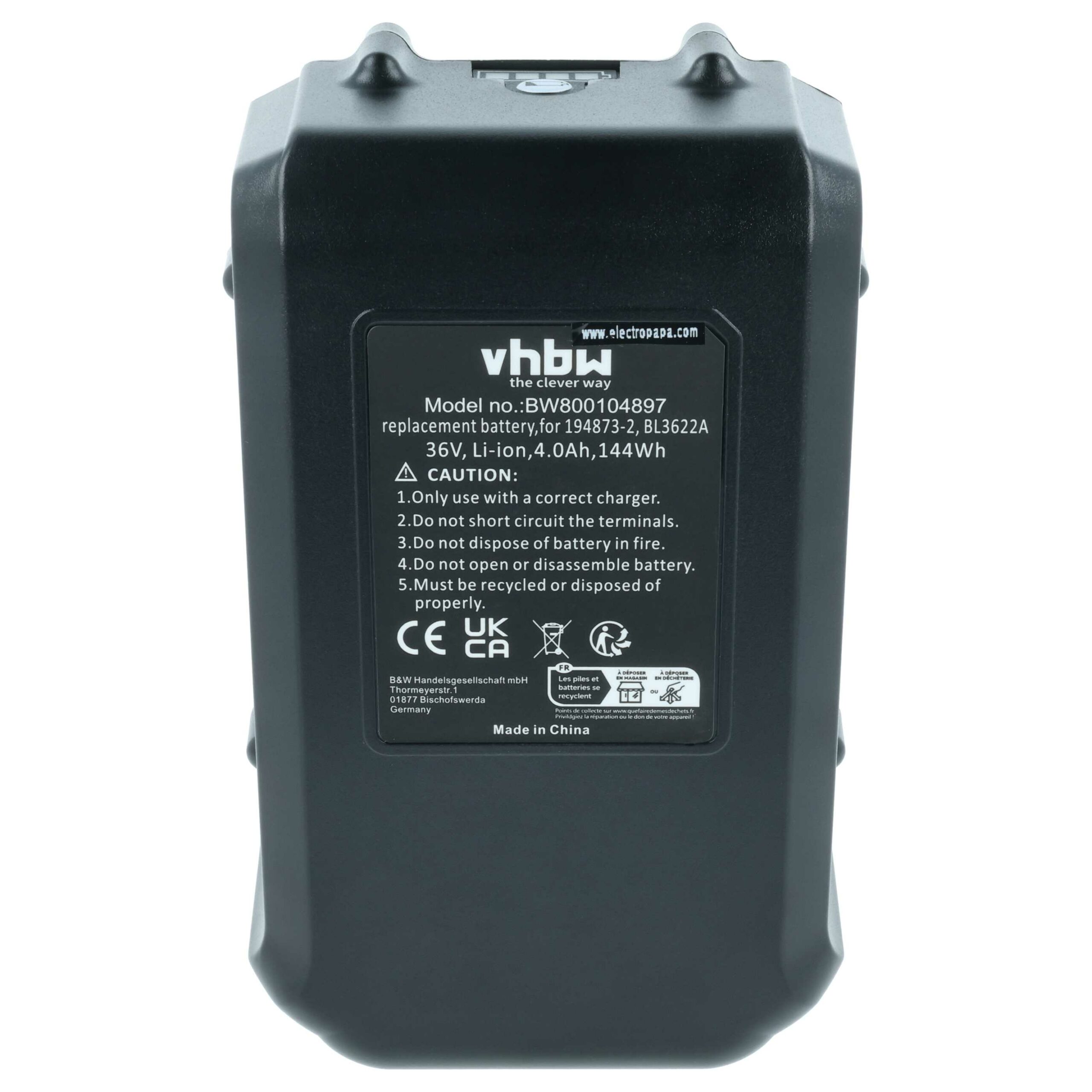 3 Baterias de Substituição Makita 194873-2, 194874-0, 195410-5, BL3622A - 4000 mAh, 36 V, Li-Ion - Image 3