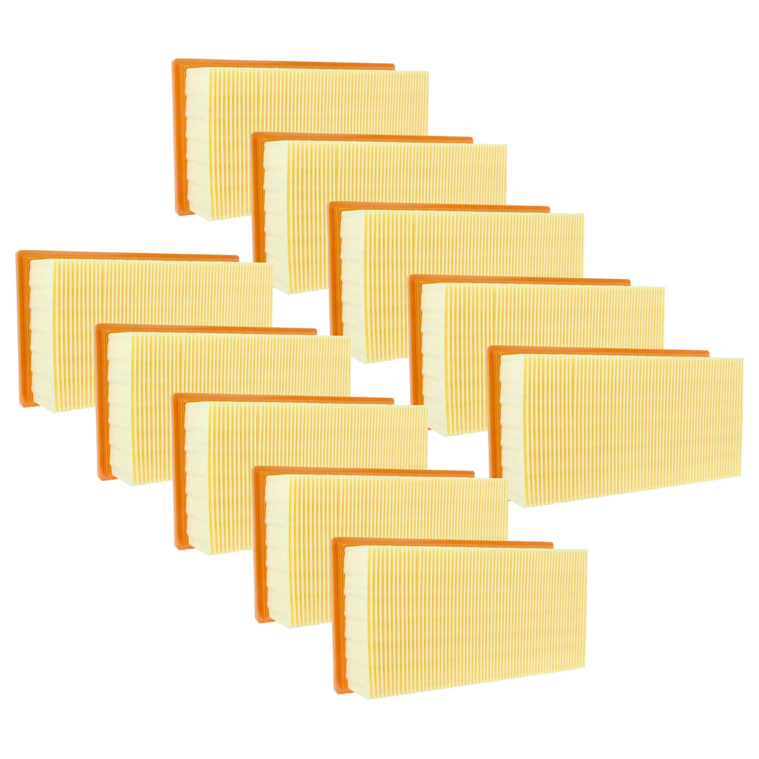 Pack de 10 Filtros Plissados para Aspirador Festool 452065 | vhbw
