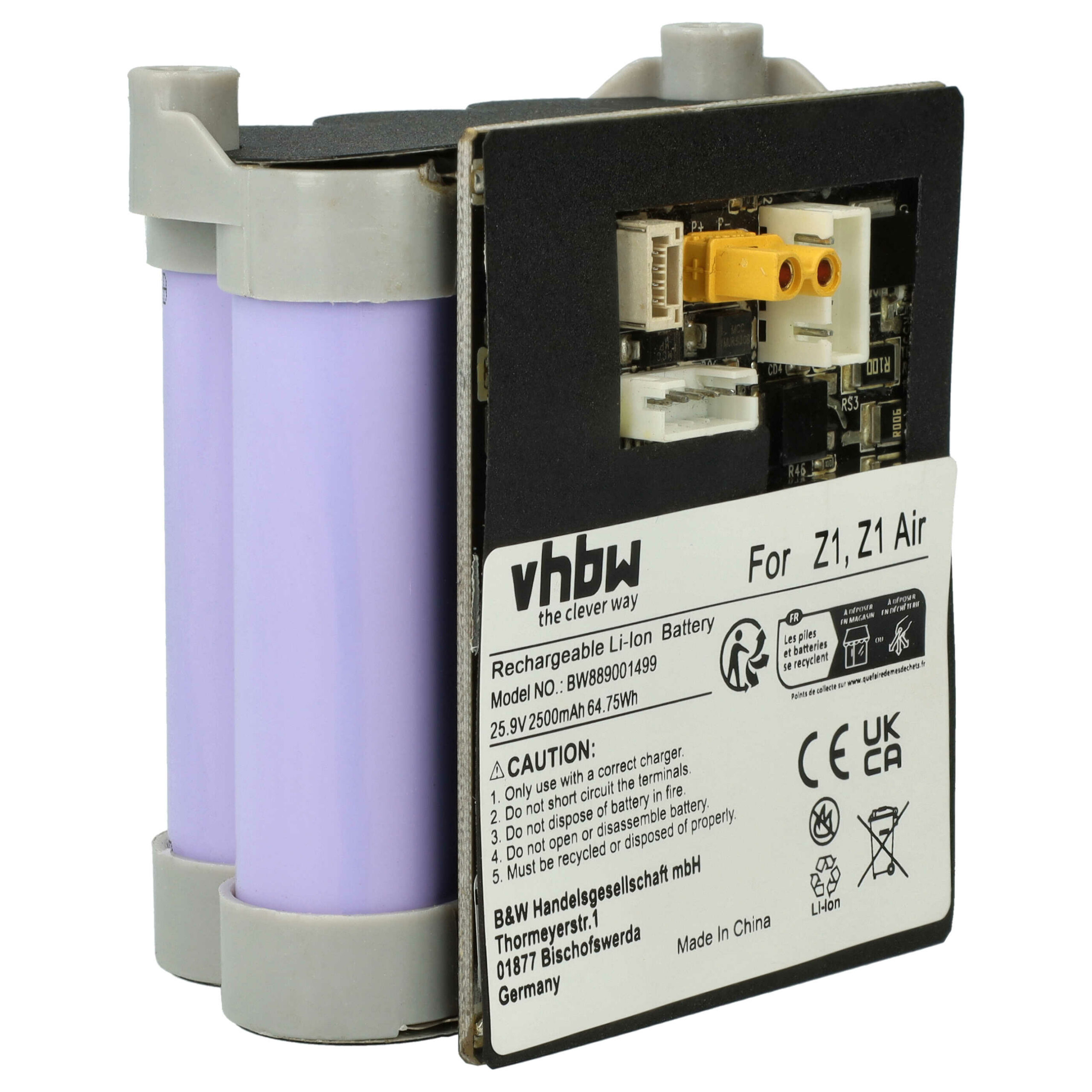 Bateria vhbw 2500mAh 25.9V Li-Ion para Roidmi Z1 Air XCQ15RM, XCQ05RM - Image 3