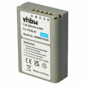 Bateria vhbw para Olympus PS-BLN1 - 850mAh, 7.6V, Li-Ion com Chip de Informação