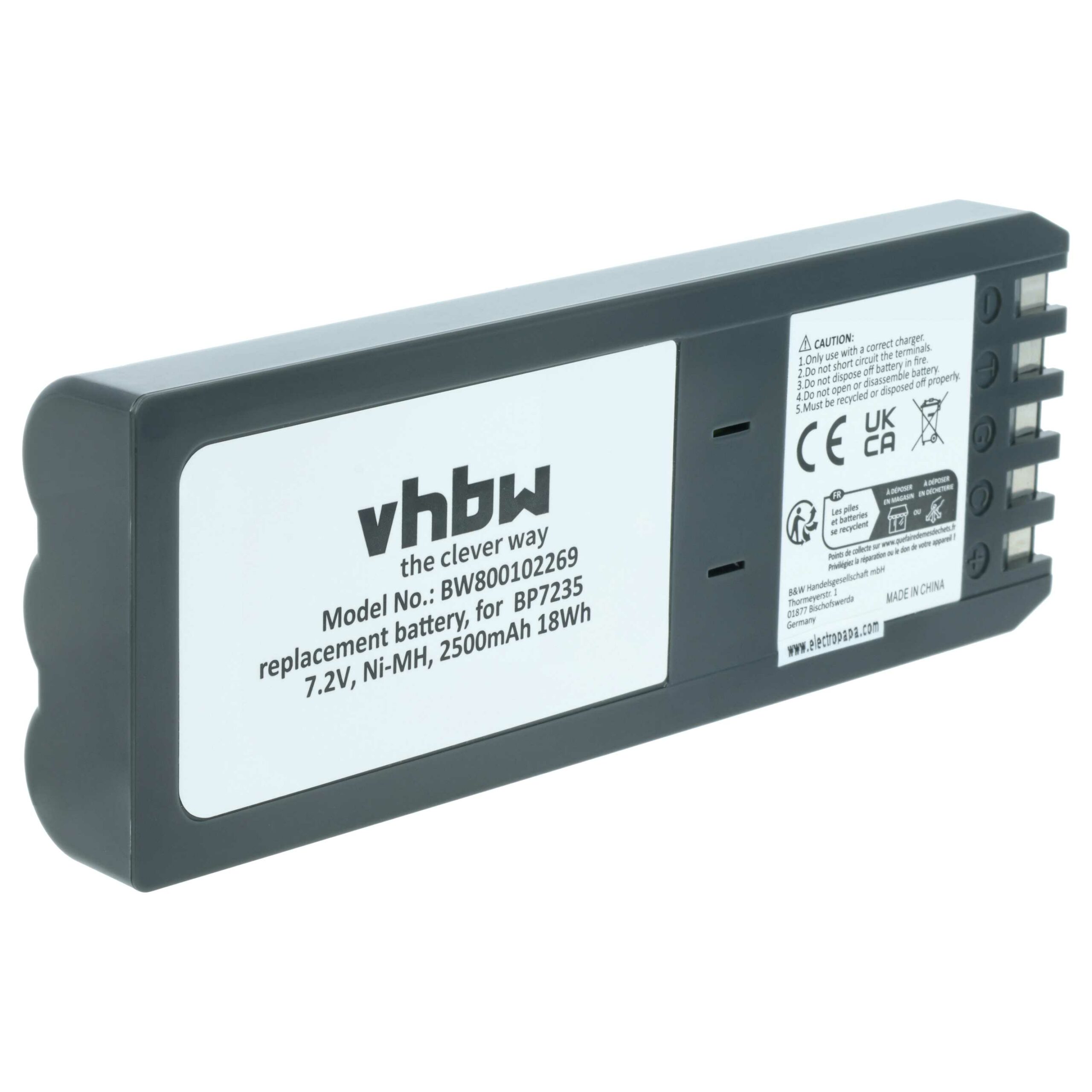 Bateria Laser compatível Fluke BP7235, 668225, 116-066 - 2500 mAh 7.2 V NiMH