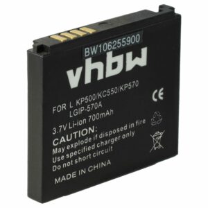 Bateria vhbw para telemóvel LG - Substitui IP-570A - 700 mAh 3.7 V Li-Ion