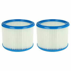 2x Filtro Redondo de Reposição vhbw para Aspirador Bosch 2607432024, Branco/Azul
