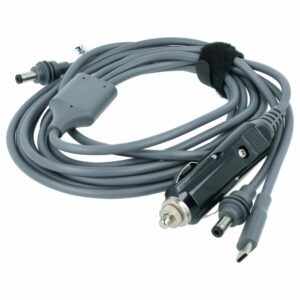 Cabo de Alimentação 3 em 1 para Router WiFi Starlink Mini - USB Tipo C, DC e Ficha Automóvel - 20V 5A 100W - 3m - vhbw