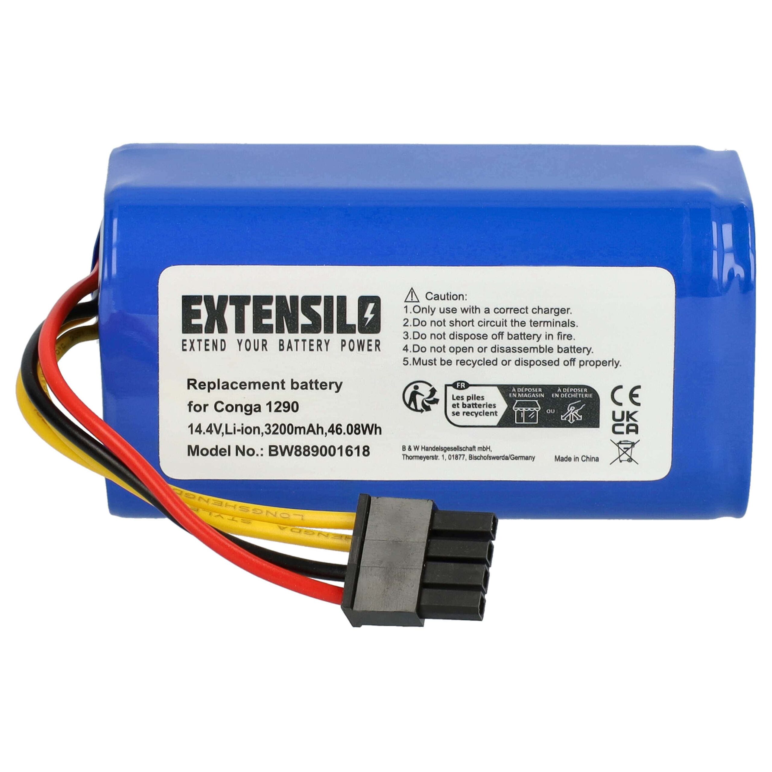 Bateria EXTENSILO compatível com Blaupunkt 6.60.40.04-0, 6.60.40.05-0 - 3200mAh, 14.4V, Li-Ion