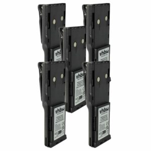 5x Bateria vhbw 1800 mAh 7.5V NiMH compatível com Motorola HNN8133C, HNN9628A, HNN8308A + Clip de Cinto