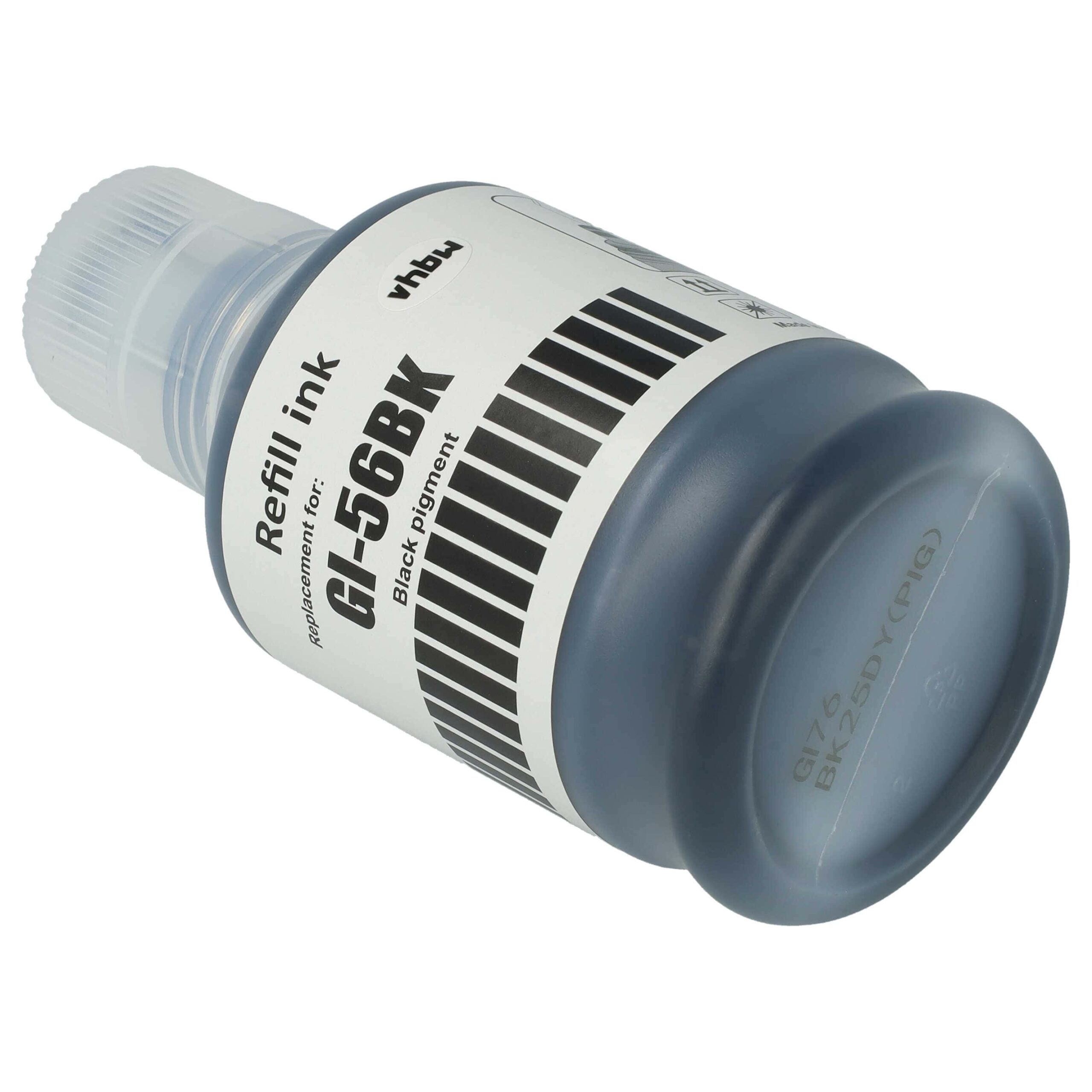 Tinta de Recarga Preta vhbw Compatível com Canon 4412C001, GI-56BK - Pigmentada, 170 ml - Image 4