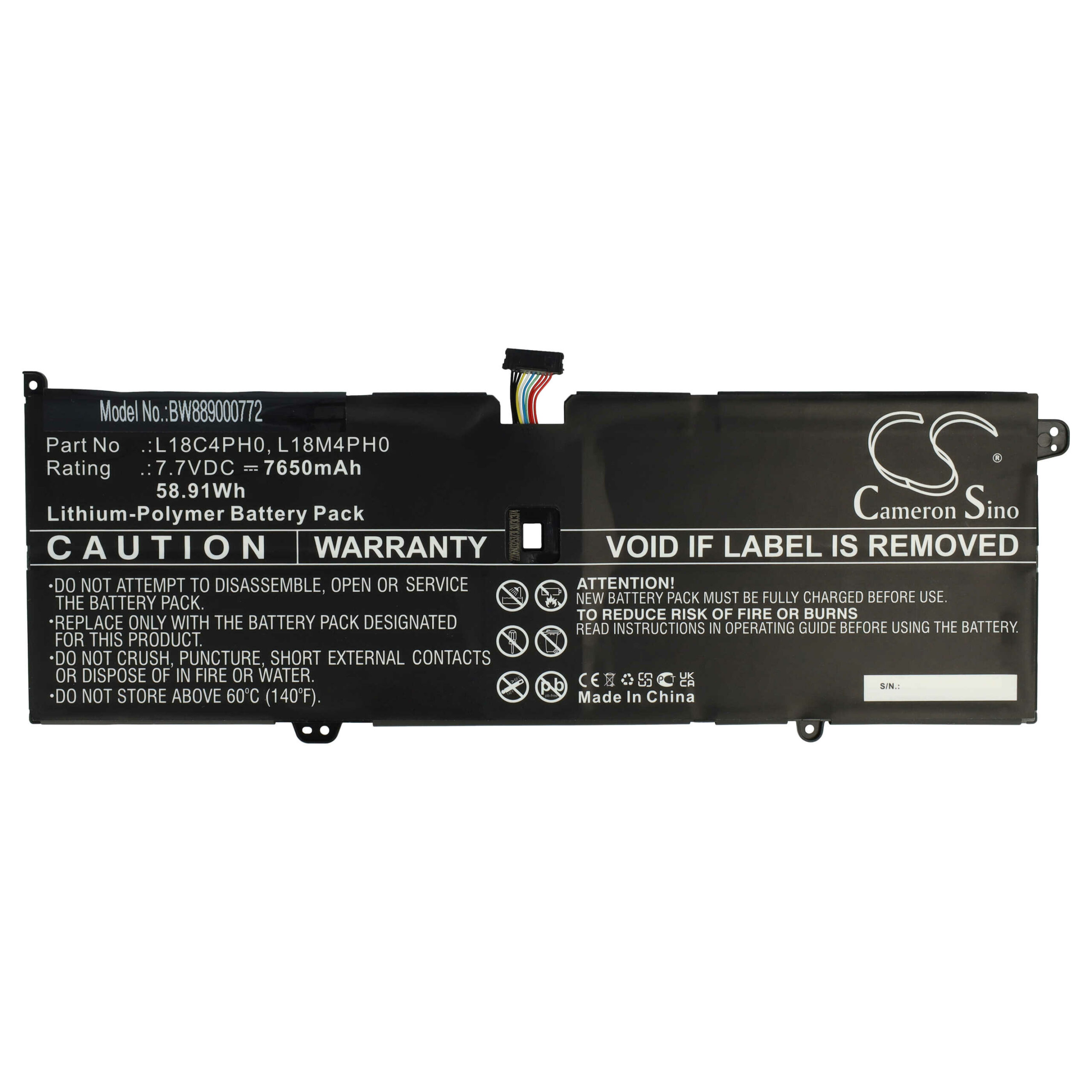 Bateria para Portátil Lenovo vhbw - 5B10T11585, 5B10T11586, 5B10T11686, 5B10W67180 - 7650 mAh 7.7 V Li-Polímero