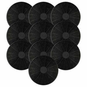 10x Filtro de Carvão Ativado Substituição para Baumatic ST1 e Hanseatic - 17,5 cm