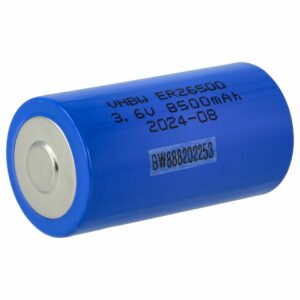Bateria ER26500 (Tamanho C) - 8500 mAh 3.6 V Li-SOCl2 vhbw