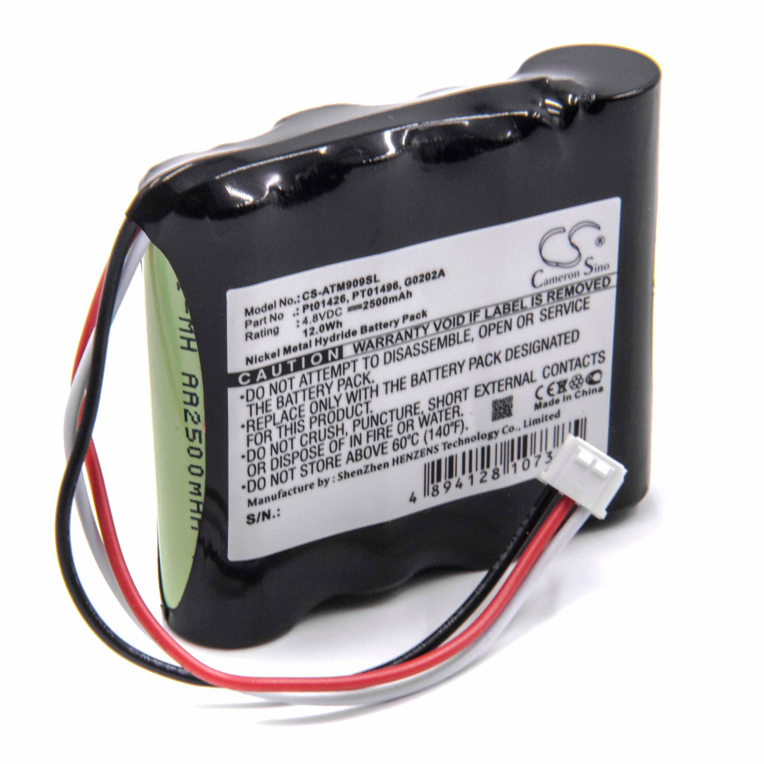 Bateria vhbw para Anritsu PT01496, G0202A, PT01426 - 2500 mAh 4.8 V NiMH