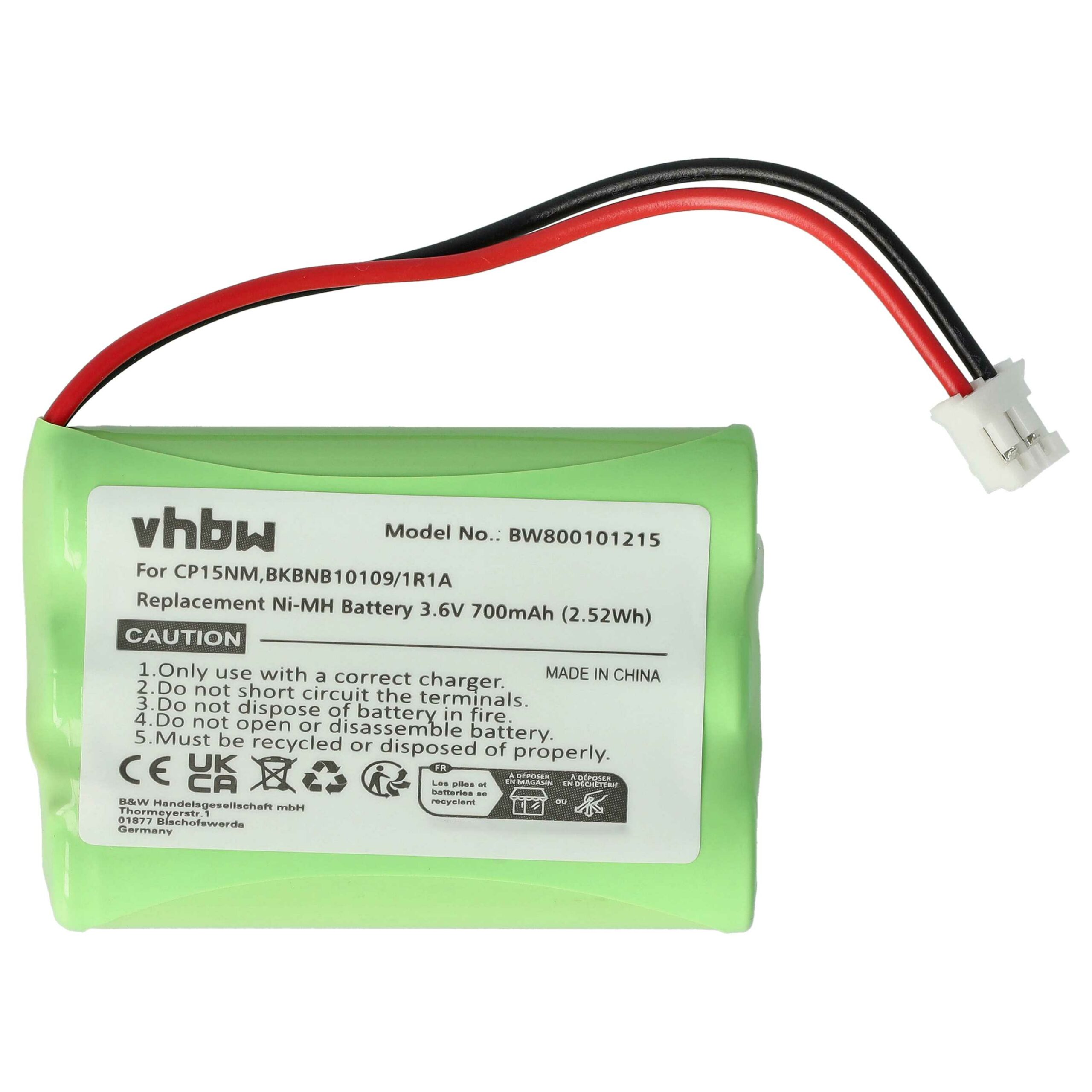 Bateria vhbw para telefone fixo Alcatel NTM/BKBNB 101 13/1 Ericsson - 700 mAh 3.6 V NiMH - Image 3
