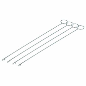 vhbw 4x Agulha de Gancho Giratória - Agulha Extralong (26,5 cm), Metal