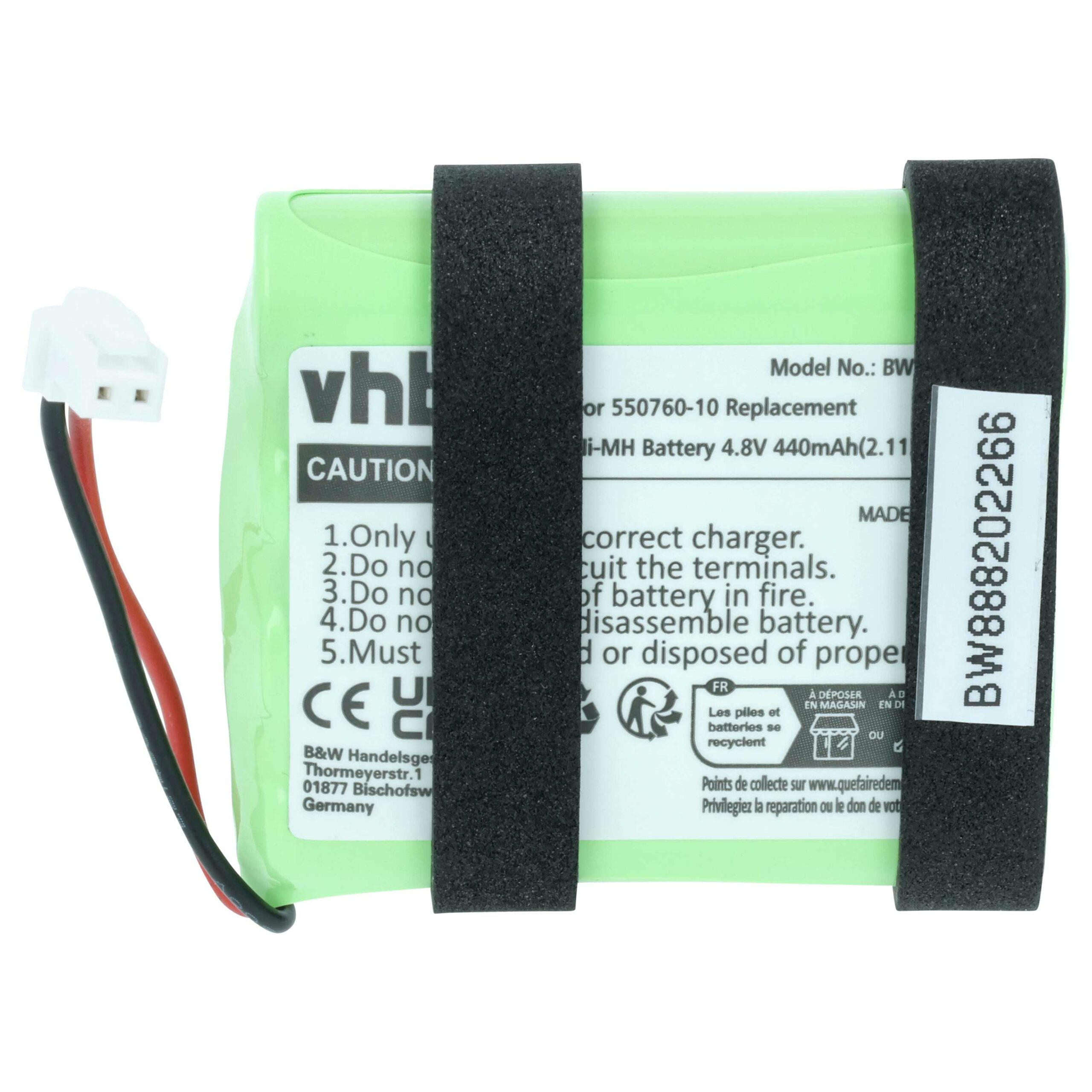Bateria vhbw para Unidade de Controlo Telemático BMW/MINI - 440 mAh 4.8V NiMH (9 297 787-02) - Image 3