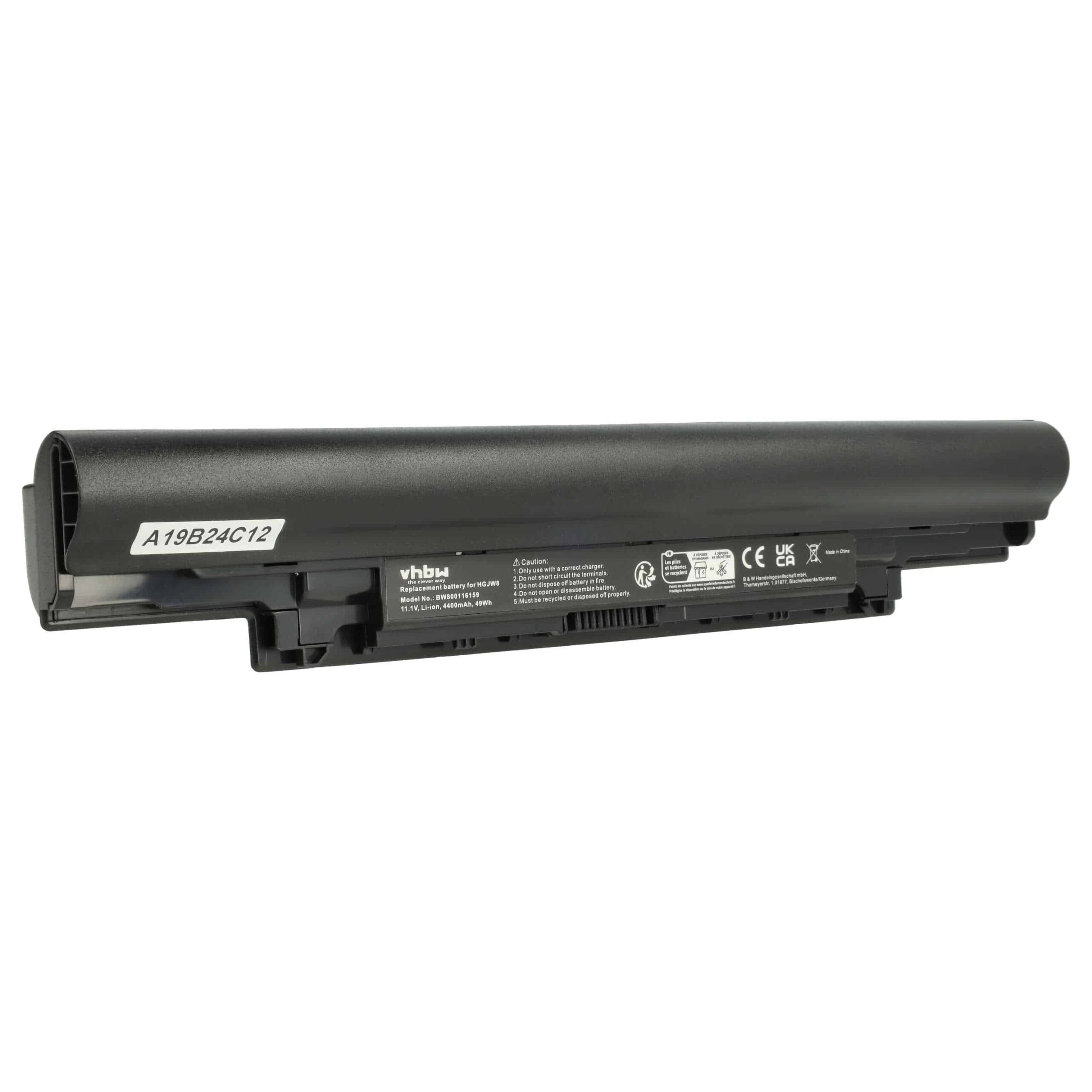 Bateria vhbw para Notebook Dell - 4400 mAh 11.1 V Li-Ion (451-12177, 451-12176, 451-BBIZ, 3NG29, 451-BBIY) - Image 3