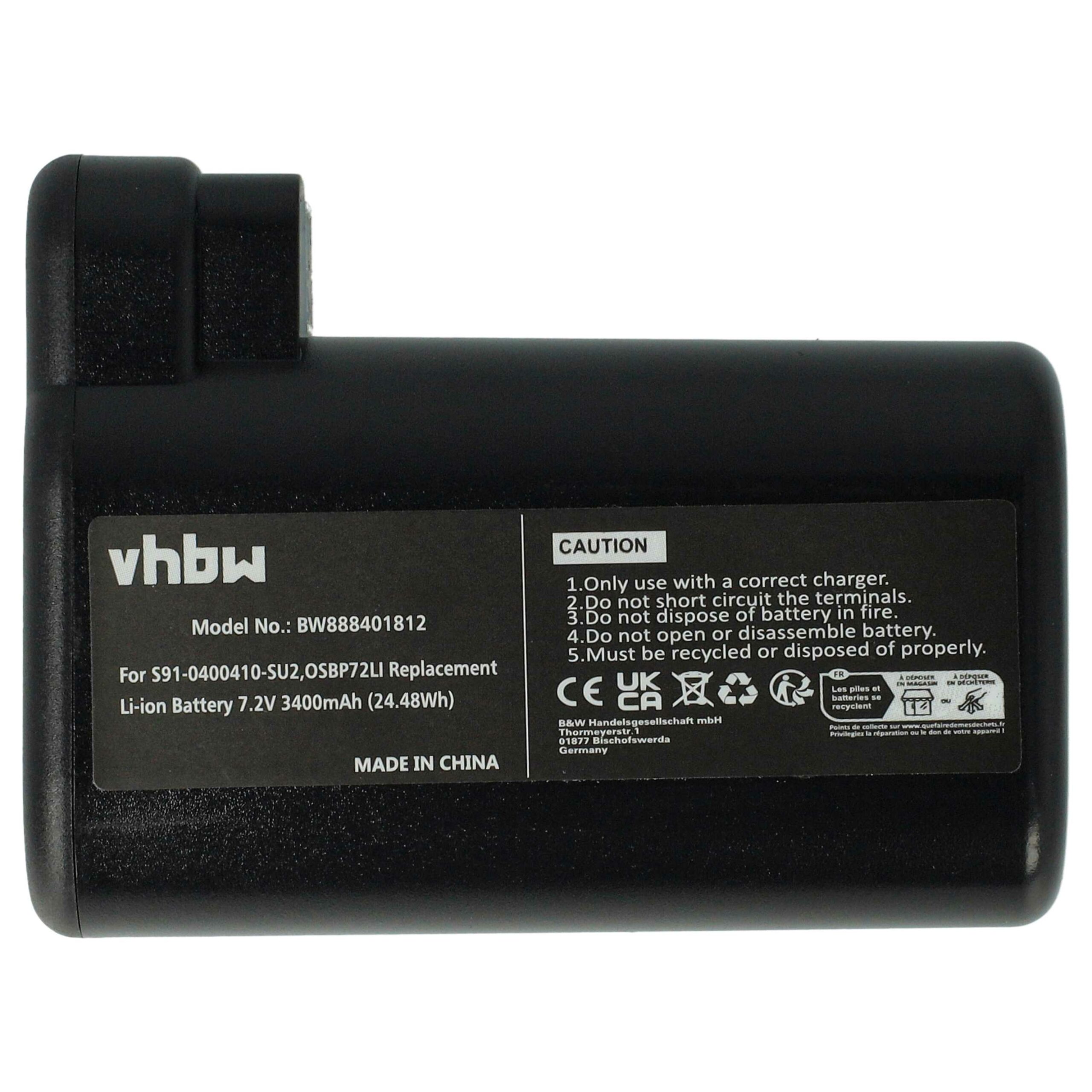 Bateria vhbw para Electrolux AEG S91-0400410-SU2, OSBP72LI - 3400mAh, 7.2V, Li-Ion - Image 3
