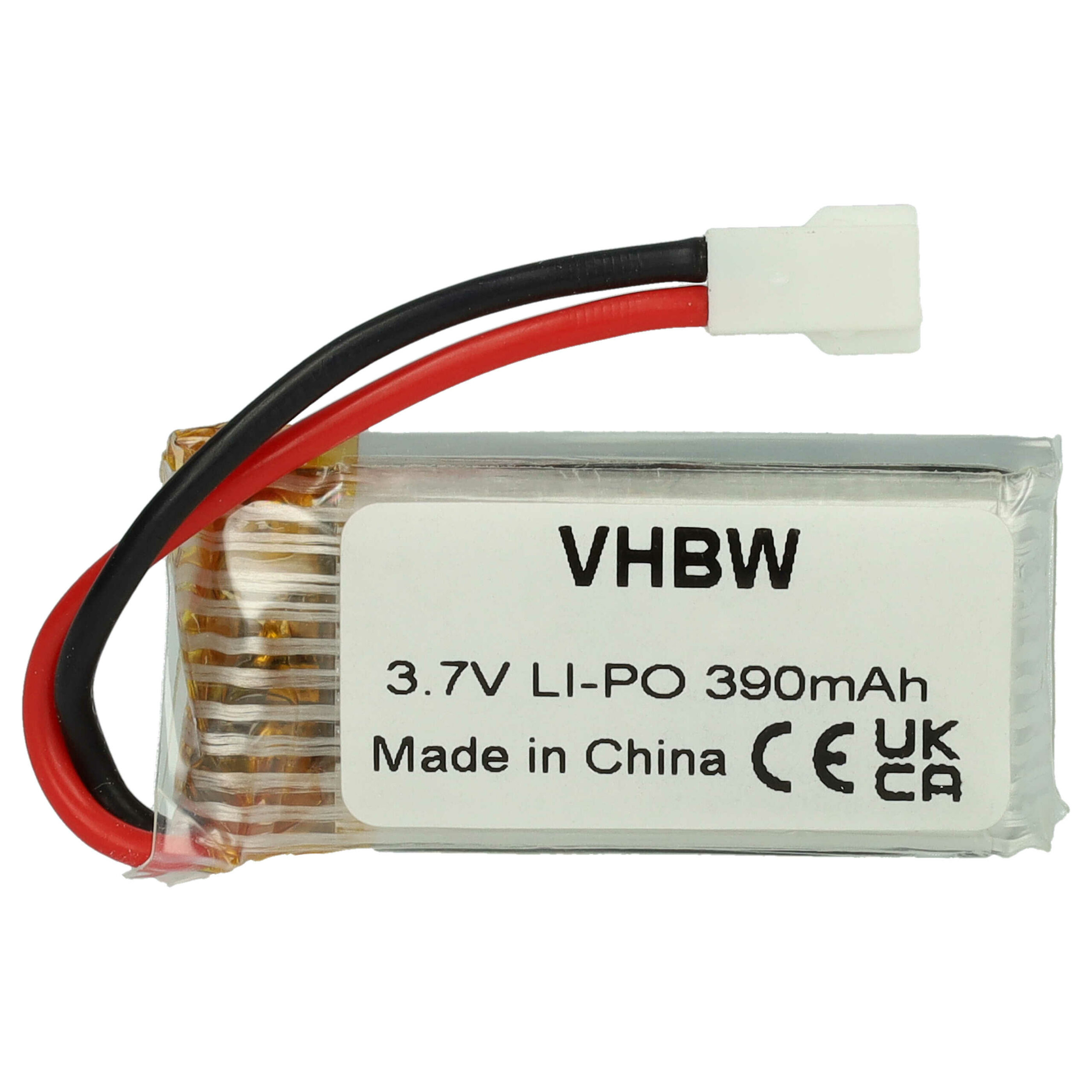 Bateria para Drone vhbw compatível com Wltoys, MikanixX, Pichler, Robbe, UDI, X-Dart, Walkera, Hubsan - 390 mAh 3.7 V Li-polímero