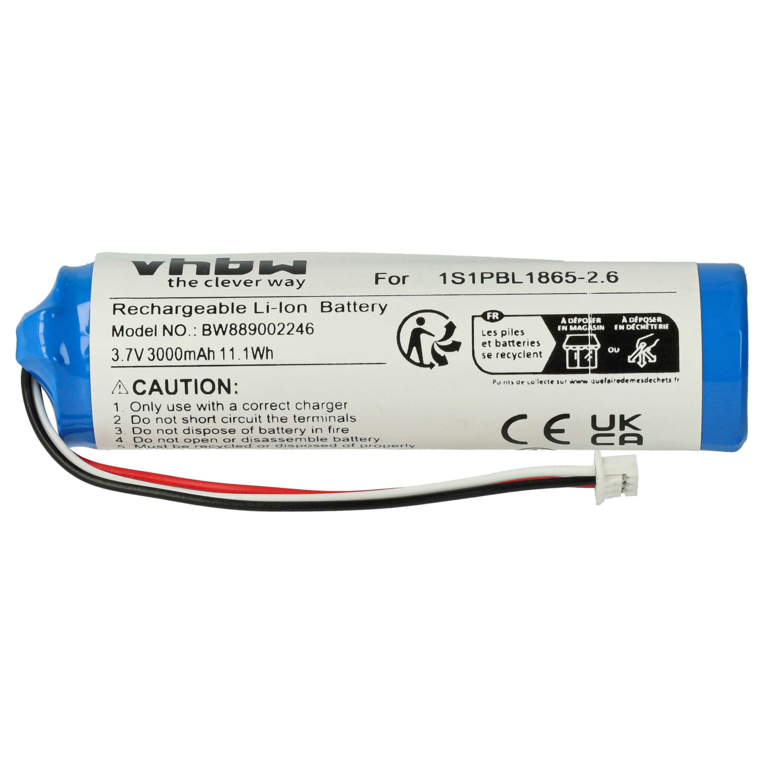 Bateria de substituição vhbw para Monitor de Bebé Philips 1S1PBL1865-2.6 - 3000 mAh 3.7 V Li-Ion - Image 2