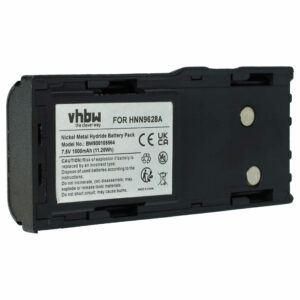 Bateria de substituição vhbw para Motorola HNN8133C, HNN9628A, HNN8308A, HNN9628 - 1500 mAh 7.5 V NiMH com clip de cintura