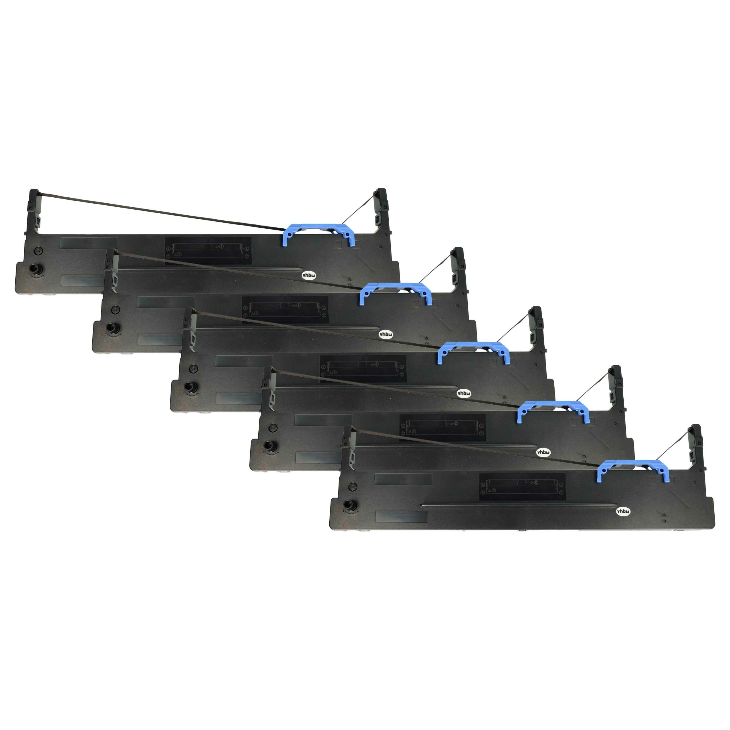 Pack 5x Fita de Tinta para Impressora Matricial Tally 099003L - Preta vhbw