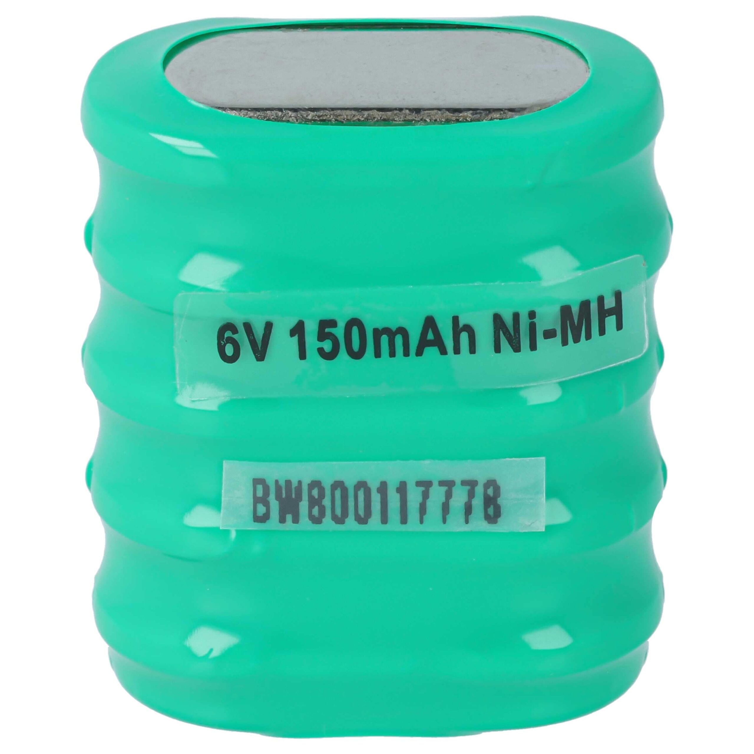 Bateria Recarregável Tipo 5/V150H vhbw 150 mAh 6V NiMH - Para Lâmpadas Solares e Modelos - Image 3