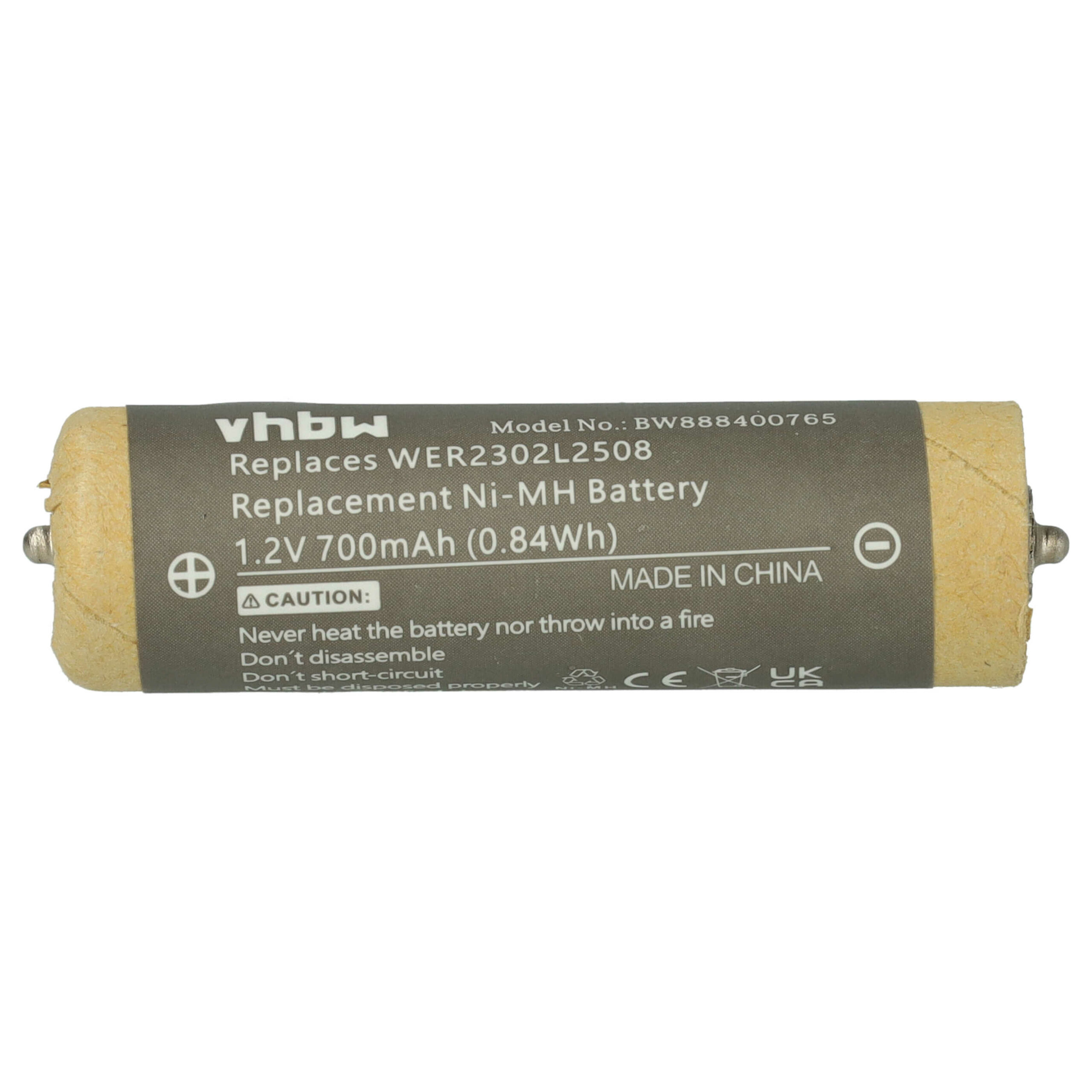 Bateria para Máquina de Barbear Panasonic WER2302L2508 - vhbw 700 mAh 1.2 V NiMH