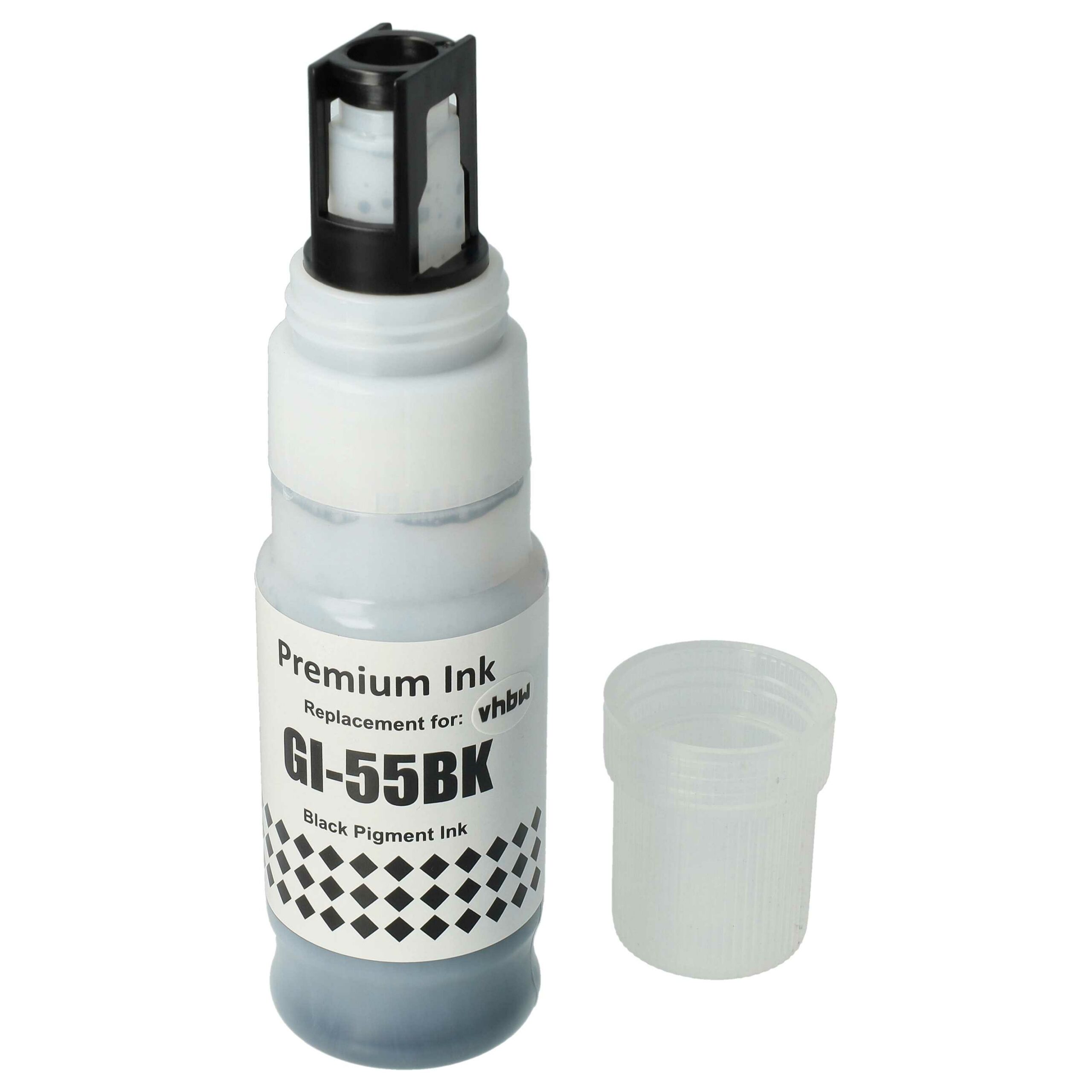 Tinta de Recarga Pigmentada Preta vhbw para Canon GI-55BK, 6292C001 - 70 ml
