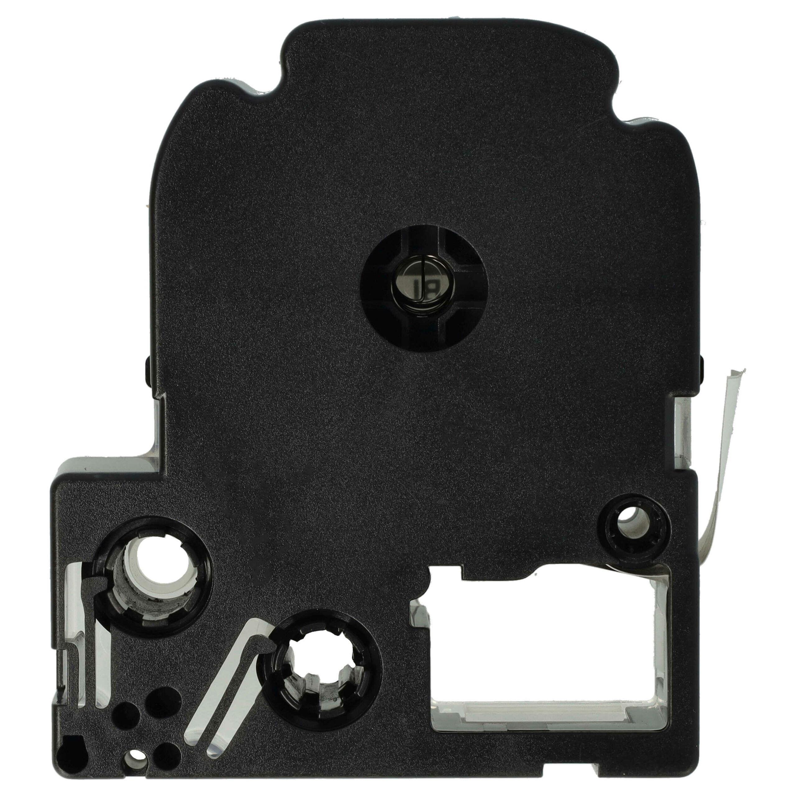 2x Fita de Etiquetas Compatível com Epson SS18KW, LC-5WBN - 18 mm Preto sobre Branco - Image 2