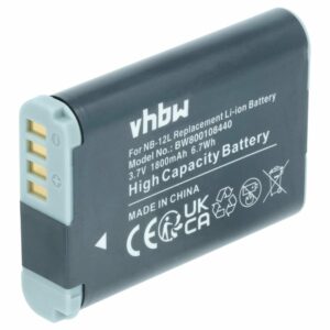 Bateria vhbw para Canon NB-12L - 1800mAh, 3.7V, Li-Ion