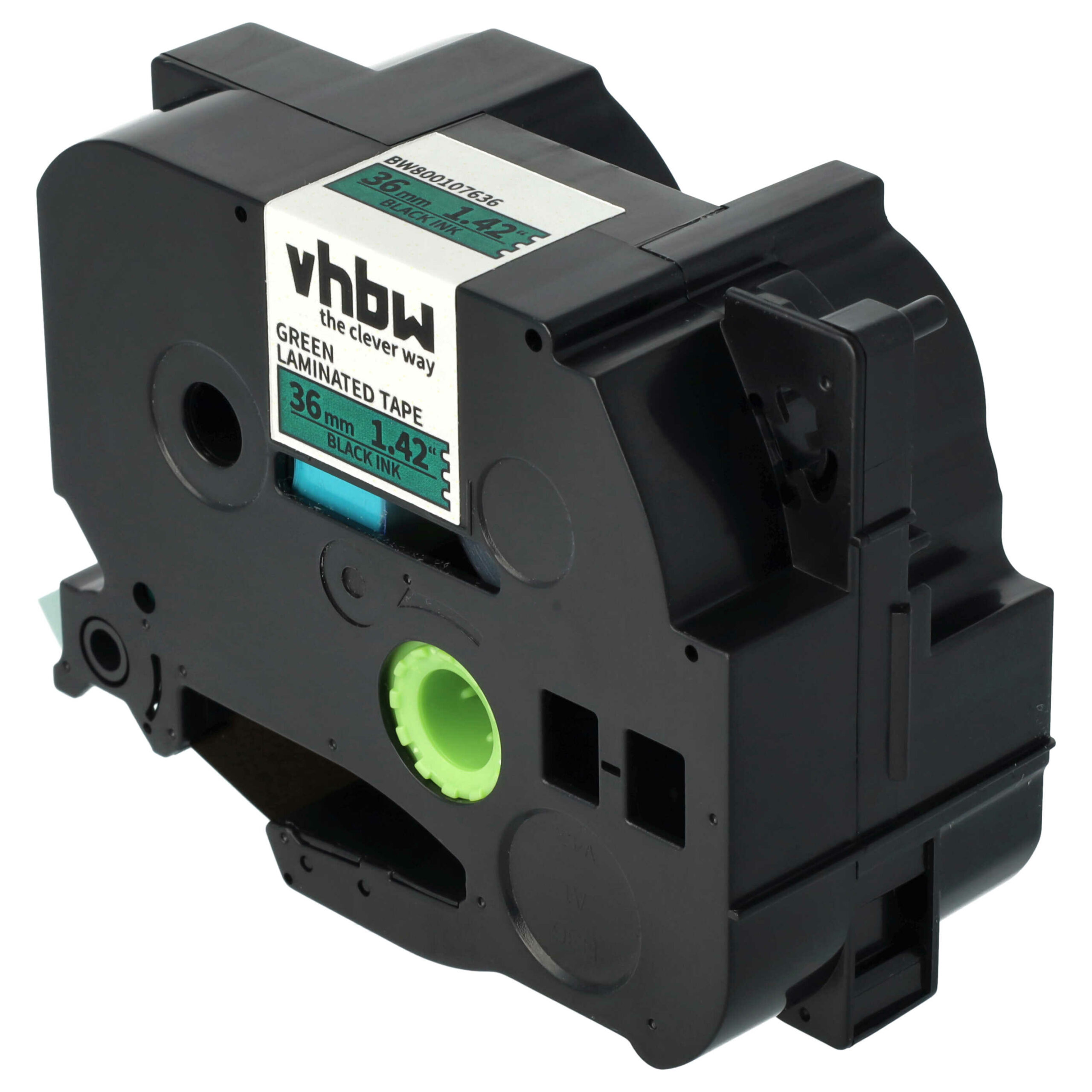 Fita de Etiquetas vhbw para Brother TZE-761, TZ-761 - 36 mm Preto sobre Verde - Image 2