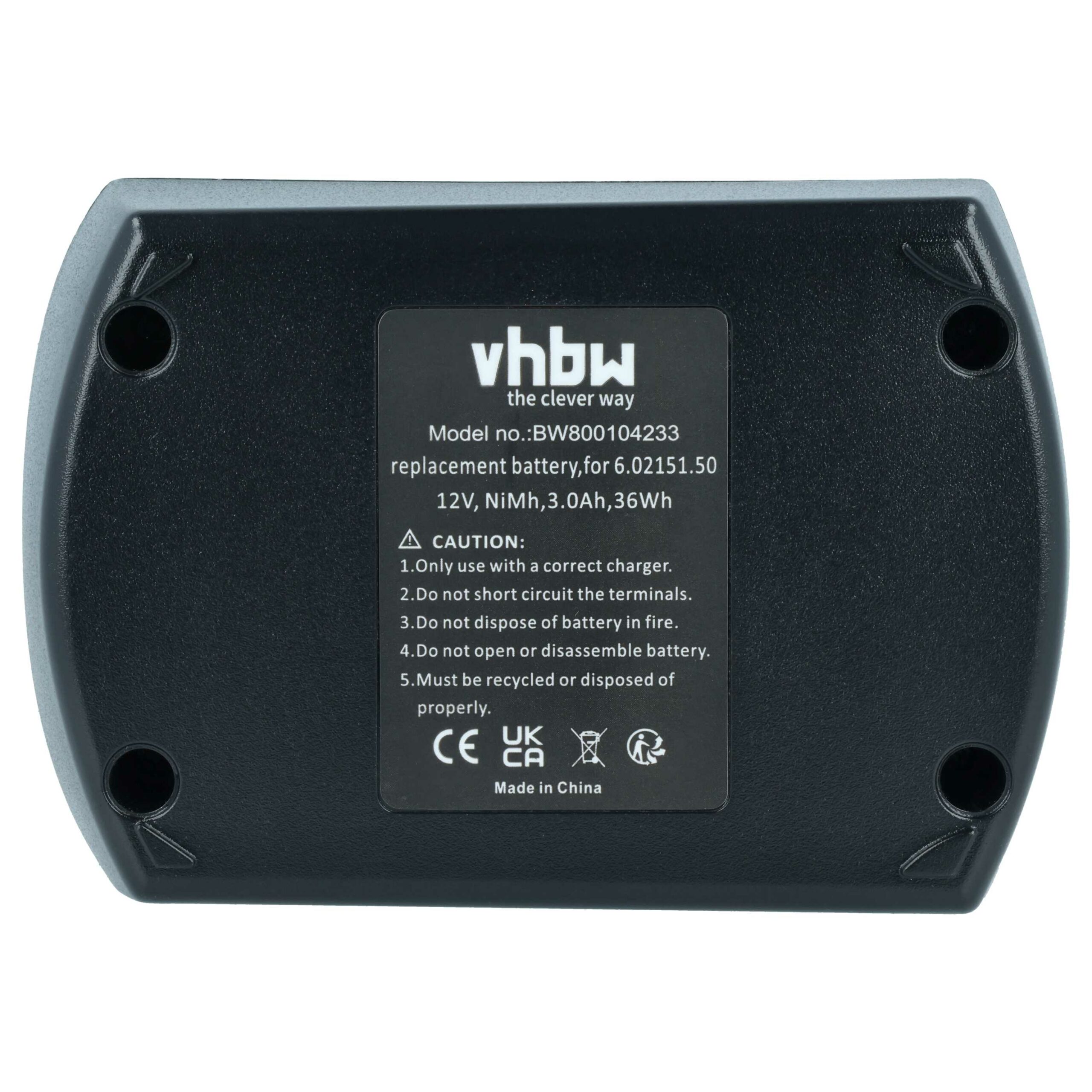 2x Bateria compatível Metabo 6.02151.50, 6.25473 - 3000 mAh, 12 V, NiMH - Image 3