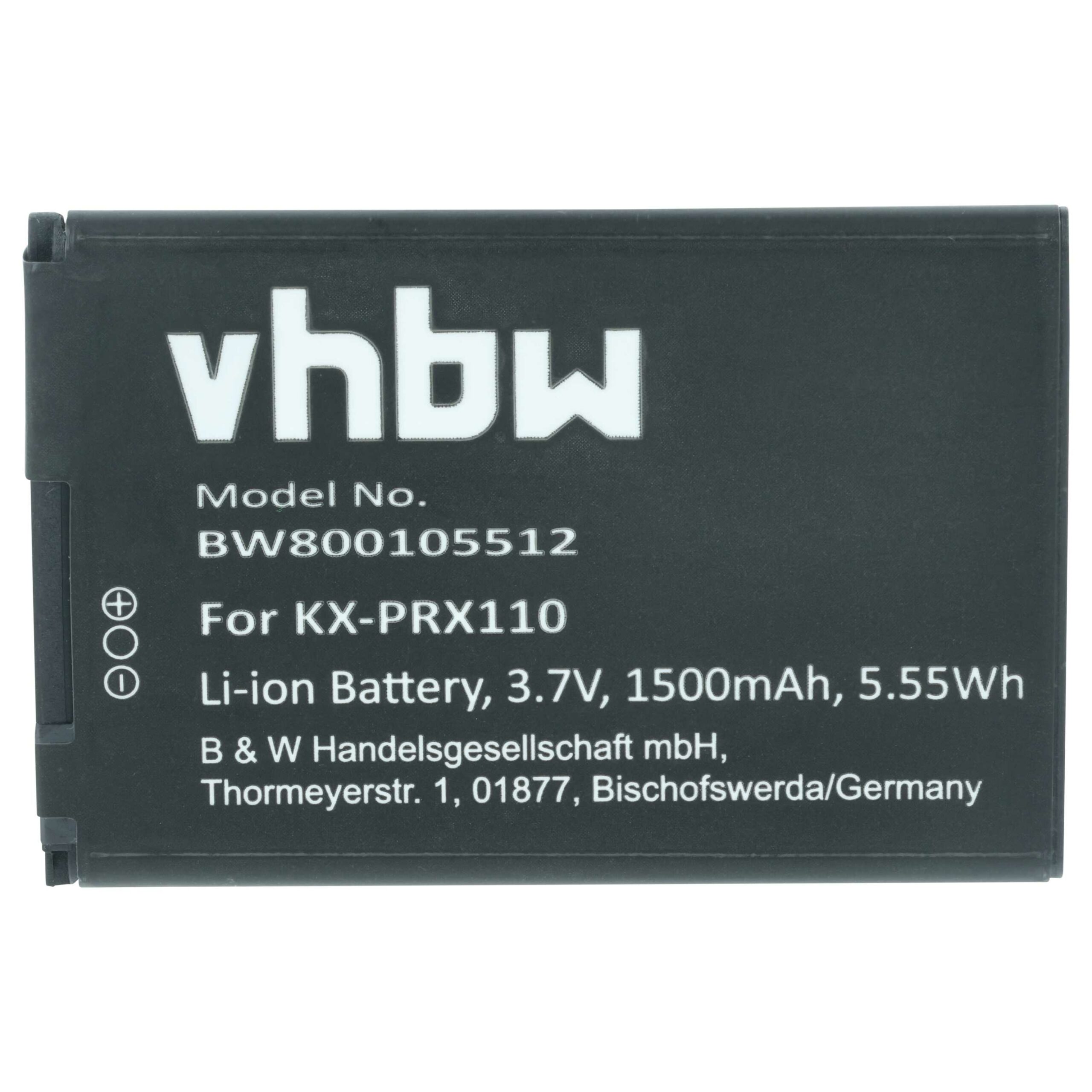 Bateria vhbw 1500 mAh 3.7V Li-Ion para Panasonic KX-PRA10EX, KX-PRA10 - Image 3