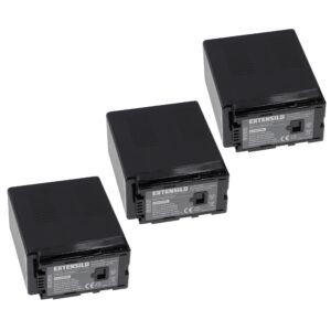 3x Bateria Extensilo para Panasonic VW-VBG6, VW-VBG6PPK, VW-VBG6-K, VW-VBG6GK - 7800mAh, 7.2V, Li-Ion