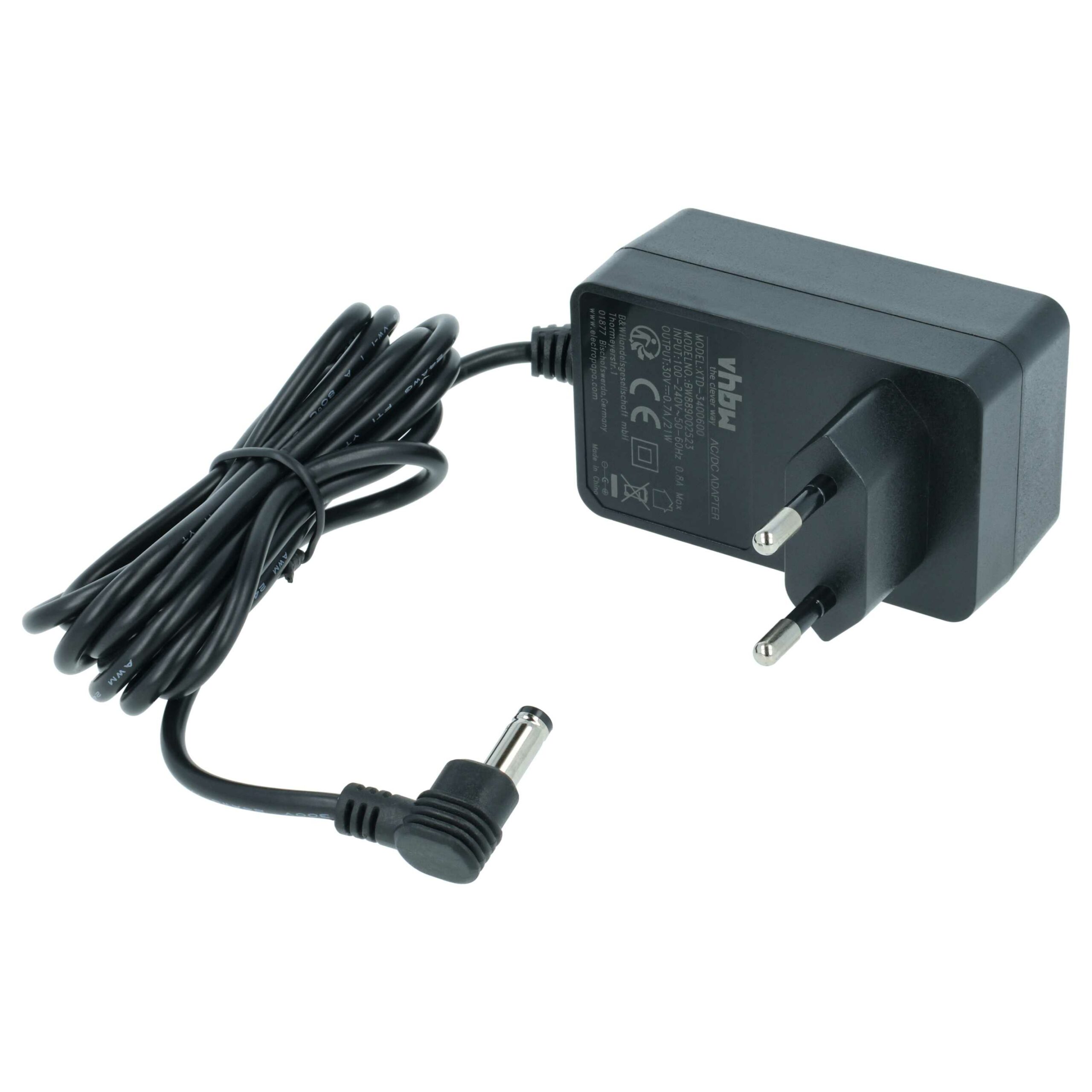 Carregador compatível Miele LG01/01, 11681701, 11015473, 11015470 para Aspirador sem Fios vhbw