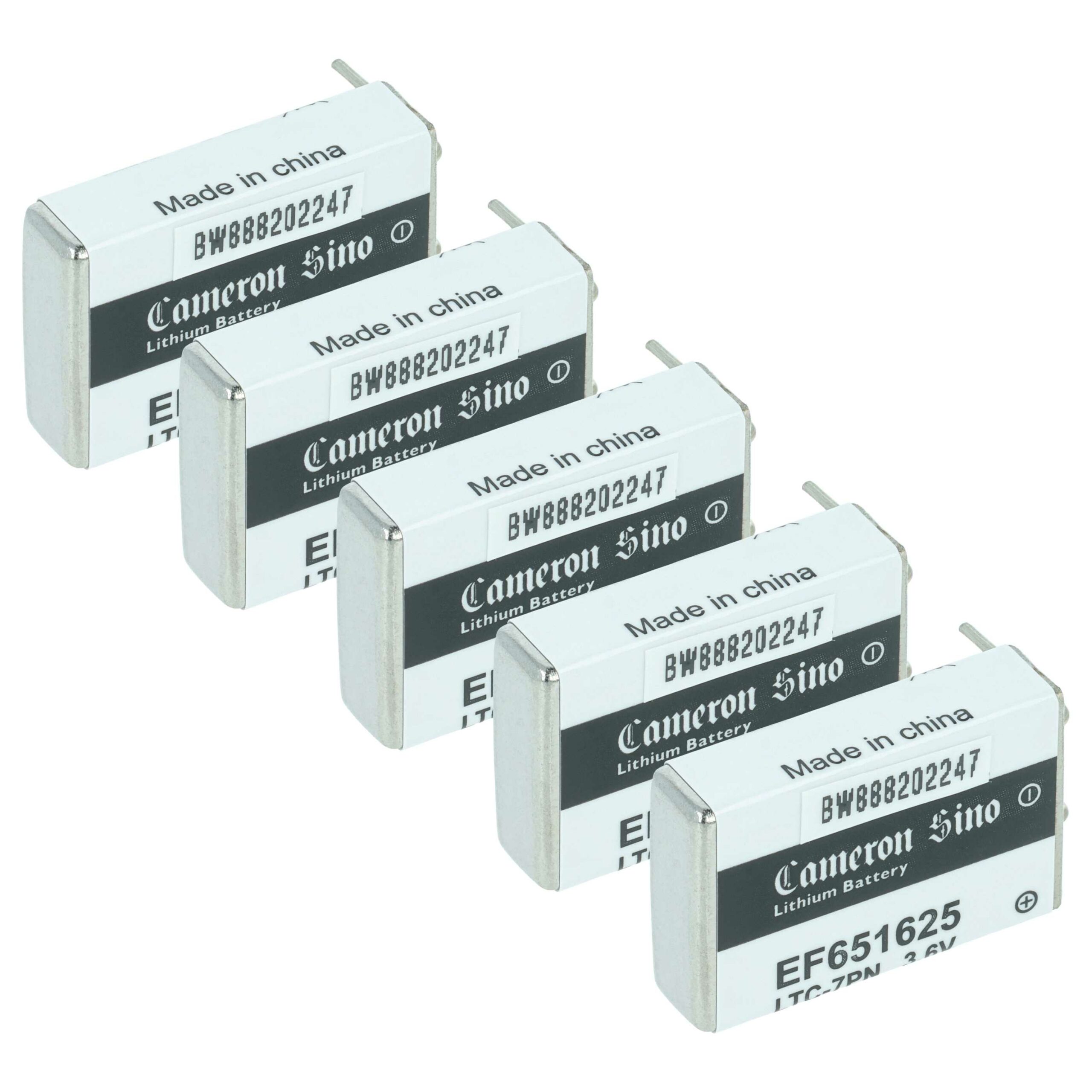 Bateria Especial 5x vhbw - 750 mAh 3.6 V Li-SOCl2