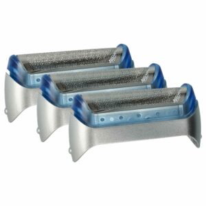 3x Lâmina de Barbear para Braun 20S - com Moldura, Prata/Azul vhbw