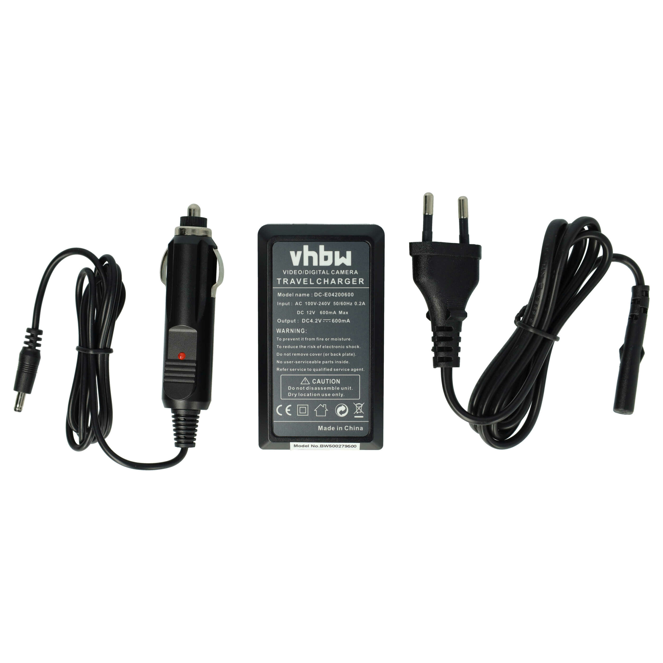 Carregador de Baterias vhbw para Panasonic Lumix DMC-TZ1, DMC-TZ2, DMC-TZ3, DMC-TZ4 - 0.6 A, 4.2 V - Image 2