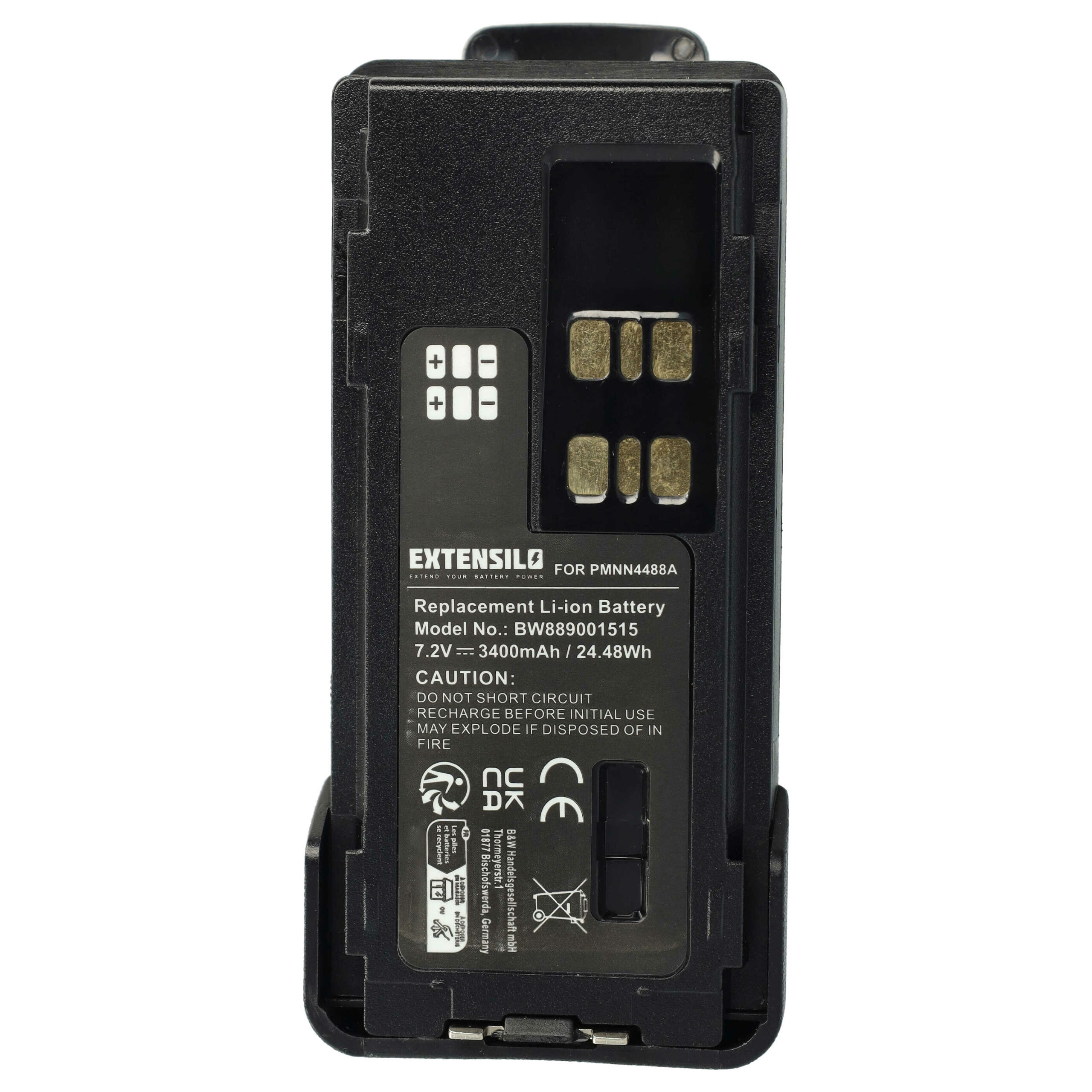Bateria para Rádio Motorola PMNN4416, PMNN4415, PMNN4415AR, PMNN441 - 3400 mAh 7.2 V Li-Ion + Clip de Cintura - Image 3