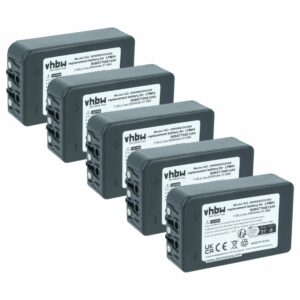 5x Bateria de Substituição vhbw para Comando Remoto Industrial Autec R0BATT00E12A0, LPM04 - 5000 mAh