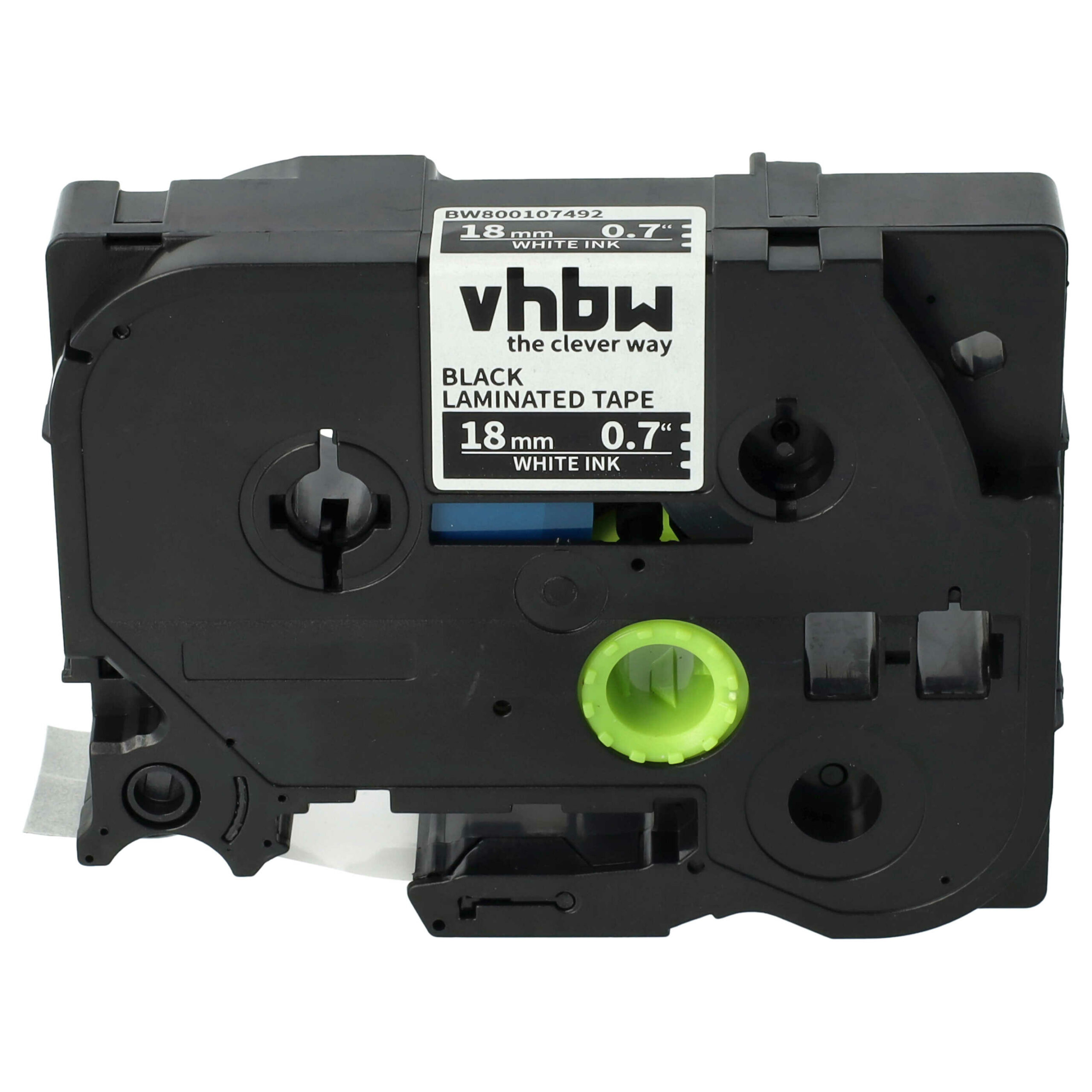 Fita de Etiquetas compatível com Brother TZE-241, TZ-241 - 18 mm Branco sobre Preto