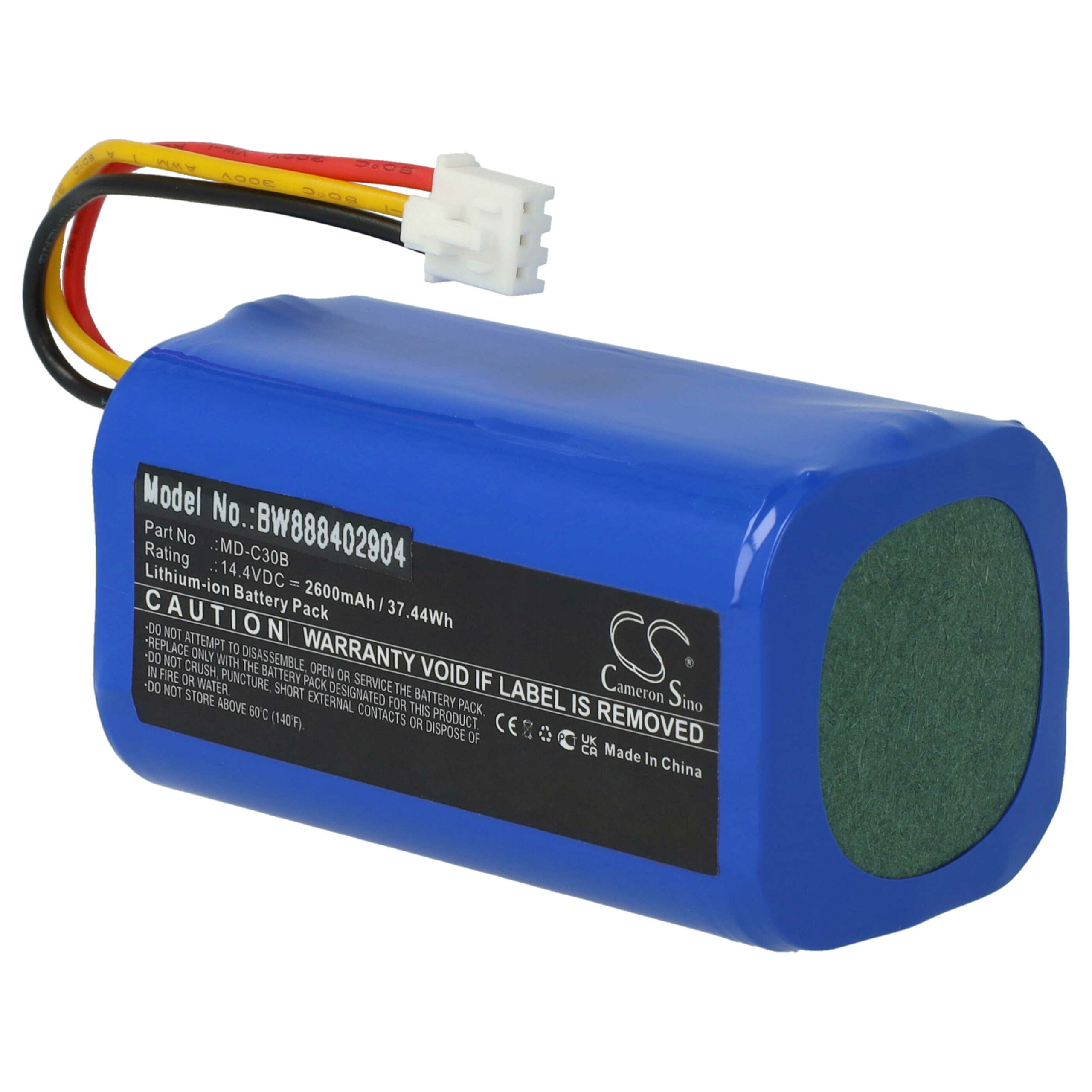Bateria vhbw compatível com Arcelik 0312241297, 9178062888, C00915418 para Grundig, Blaupunkt, Beko e outros - 2600mAh, 14.4V, Li-Ion - Image 3
