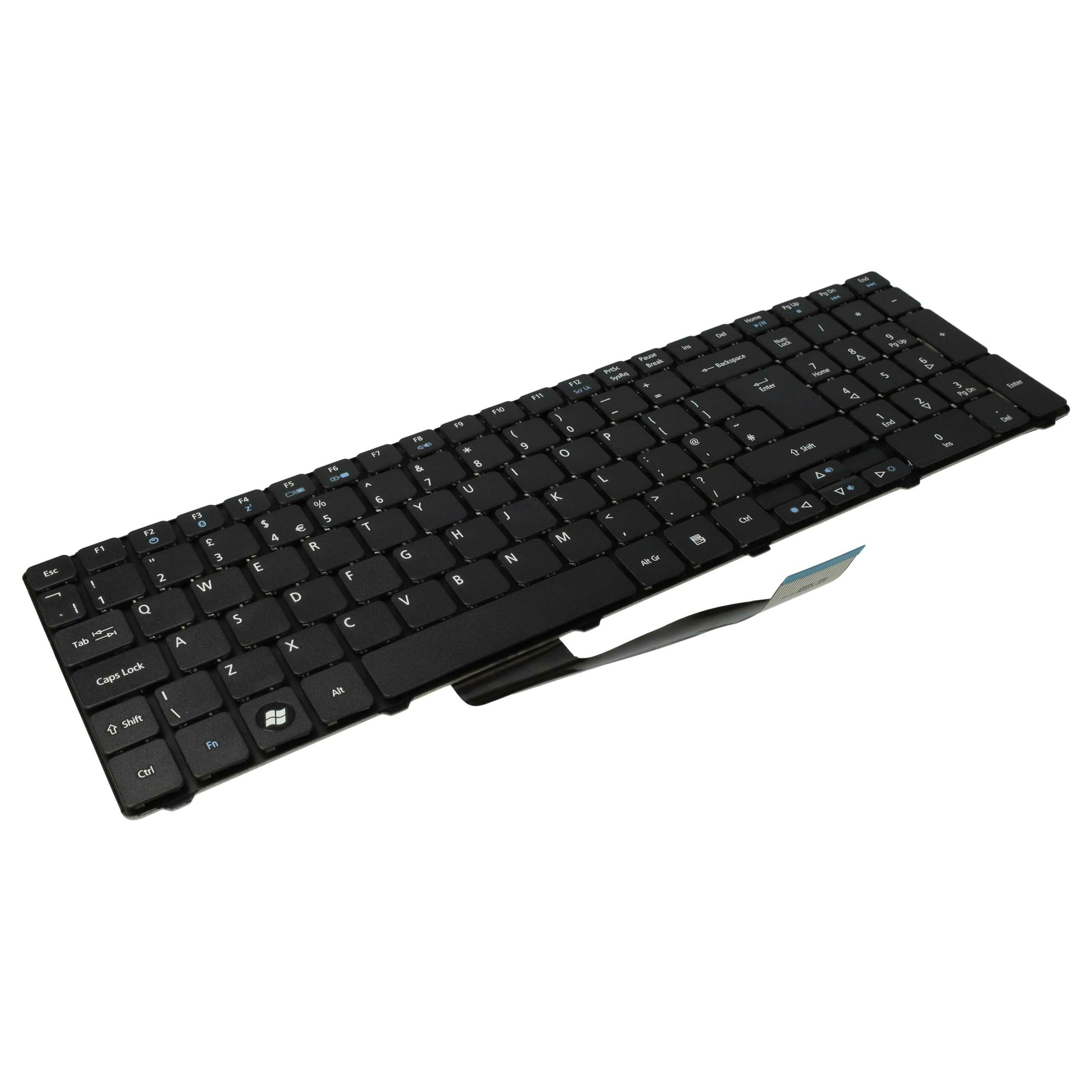 Teclado QWERTY vhbw para Acer 491274-B31, 490267-B31 - Com Teclado Numérico - Image 3