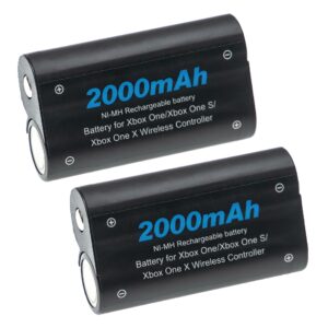 Bateria de Substituição vhbw para Comando Xbox 2x 2000 mAh 2.4 V NiMH (BX01, C100)