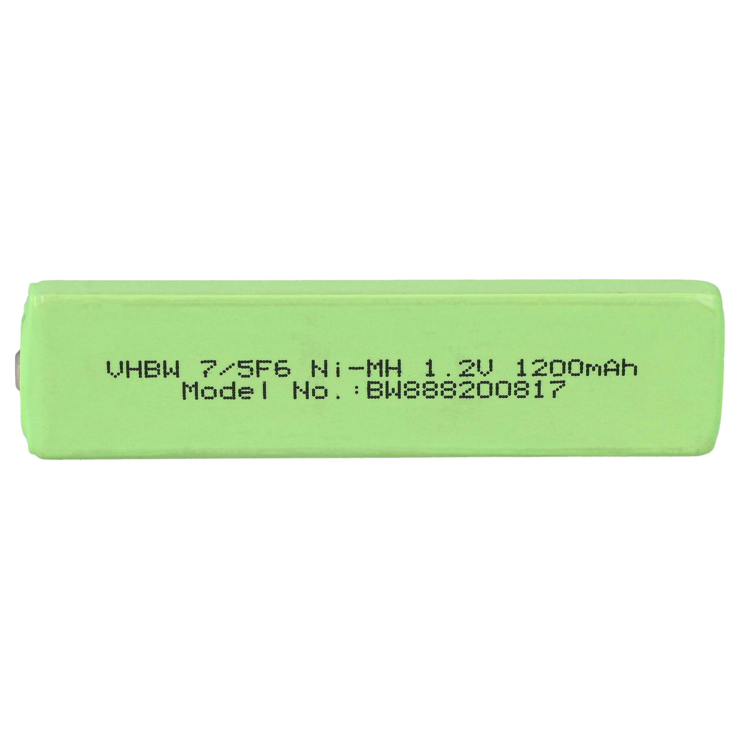 Célula de Bateria NiMH 1100 mAh 1.2V vhbw - Compatível com Aiwa MHB-901 (Conjunto de 10) - Image 4