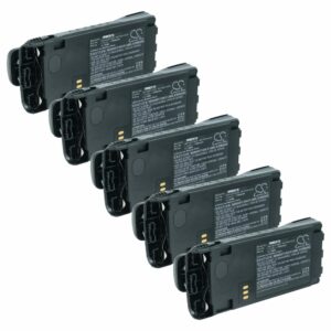 Bateria 5x para Motorola NNTN5510, NNTN5510BR, NNTN5510AR - 1500 mAh 7.4 V Li-Ion + Clip de Cinto